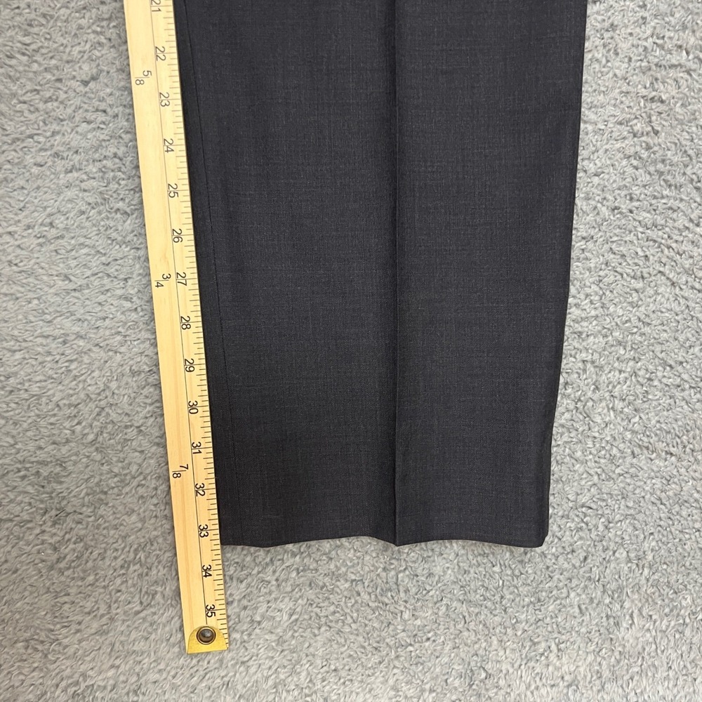 Calvin Klein Dress Pants Mens 40L Dark Gray Excellent Wool Blend Flat Front - Picture 6 of 9